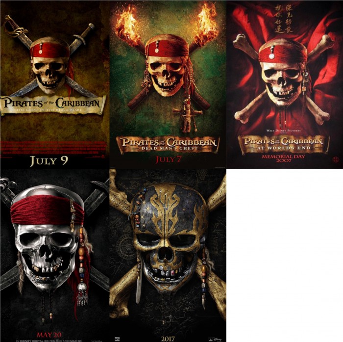 pirates of the caribbean teaser poster progression