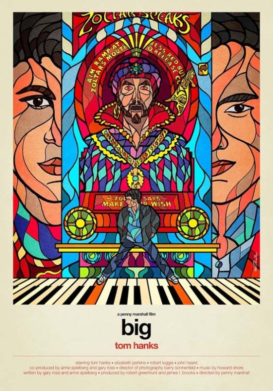 Big STAINED GLASS WINDOW MOVIE POSTER