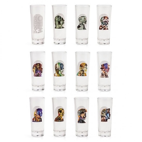 Doctor Who 50th Anniversary 12 Pack Shot Glasses