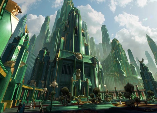 OZ: THE GREAT AND POWERFUL Concept Art Of The Emerald City
