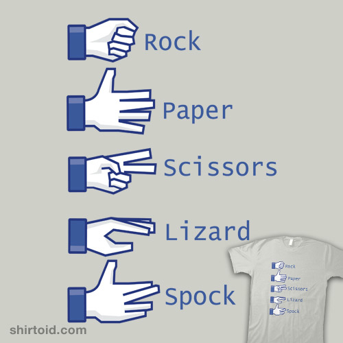Rock, Paper, Scissors, Lizard, Spock t-shirt