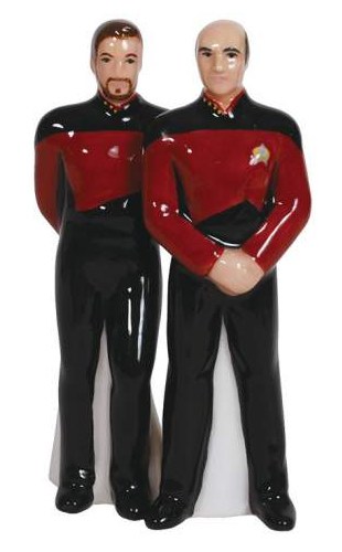 Star Trek Picard and Riker Salt and Pepper Shaker Set