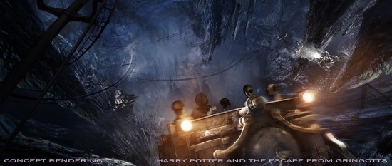 Harry Potter and the Escape From Gringotts Bank concept art