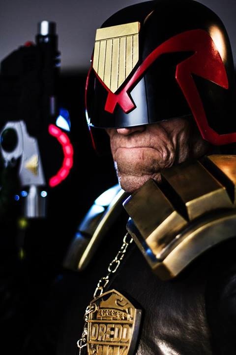 Judge Dredd character makeup inspired by The Intense Art of Simon Bisley by Patt Foad.