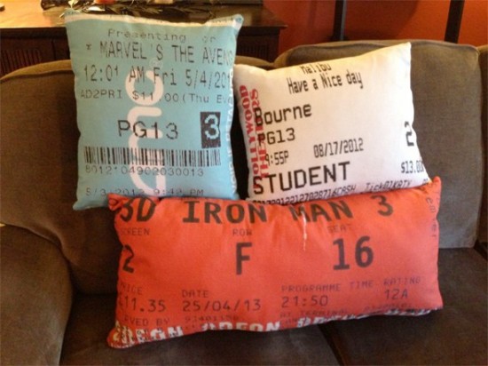 ticket pillows