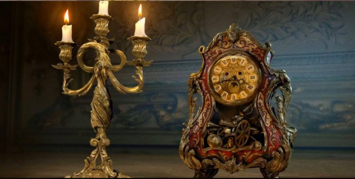 Lumiere and cogsworth from beauty and the beast