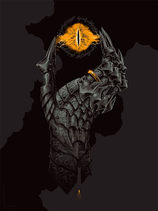 ZZ7DEABD87HAND OF SAURON POSTER BY PHANTOM CITY CREATIVE 