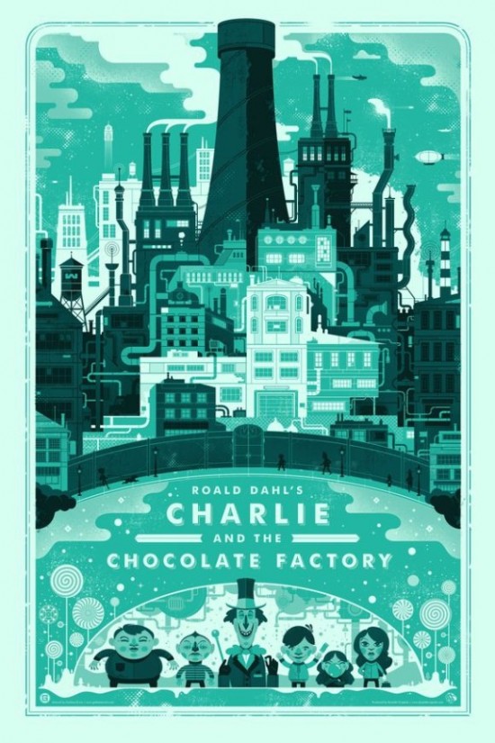 GRAHAM ERWIN'S POSTER FOR ROALD DAHL'S CHARLIE AND THE CHOCOLATE FACTORY