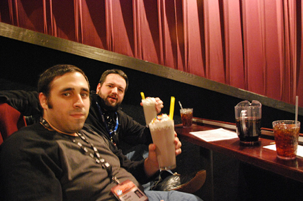 Neil from Film School Rejects and Peter from Slashfilm at the Alamo