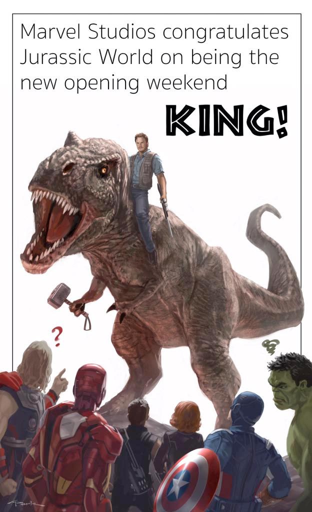 Marvel Congratuates Jurassic World