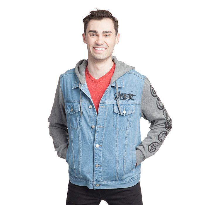 Avengers Hooded Denim Jacket