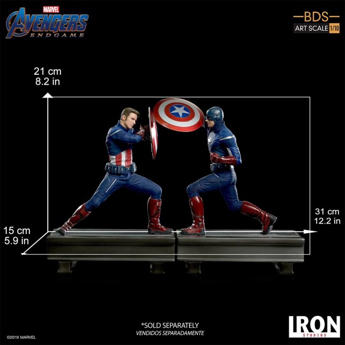 Avengers: Endgame - Captain America vs Captain America Statues