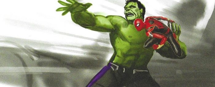 Avengers: Endgame Concept Art - Hulk Throwing Spider-Man