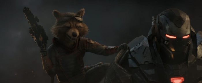 Avengers Endgame - Rocket Raccoon and War Machne