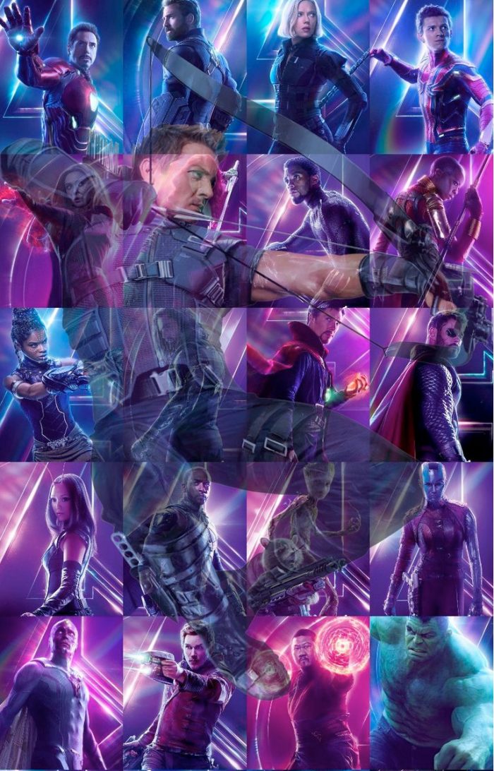 Avengers Infinity War Hawkeye Collage