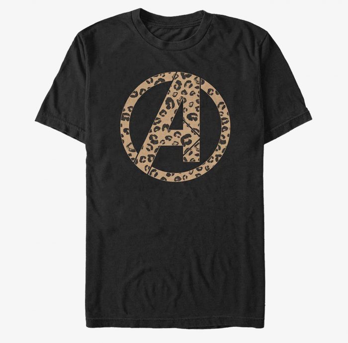 Avengers Leopard Print Logo T-Shirt