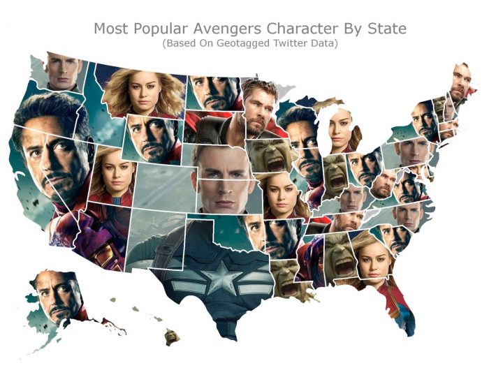 Avengers Popularity By State