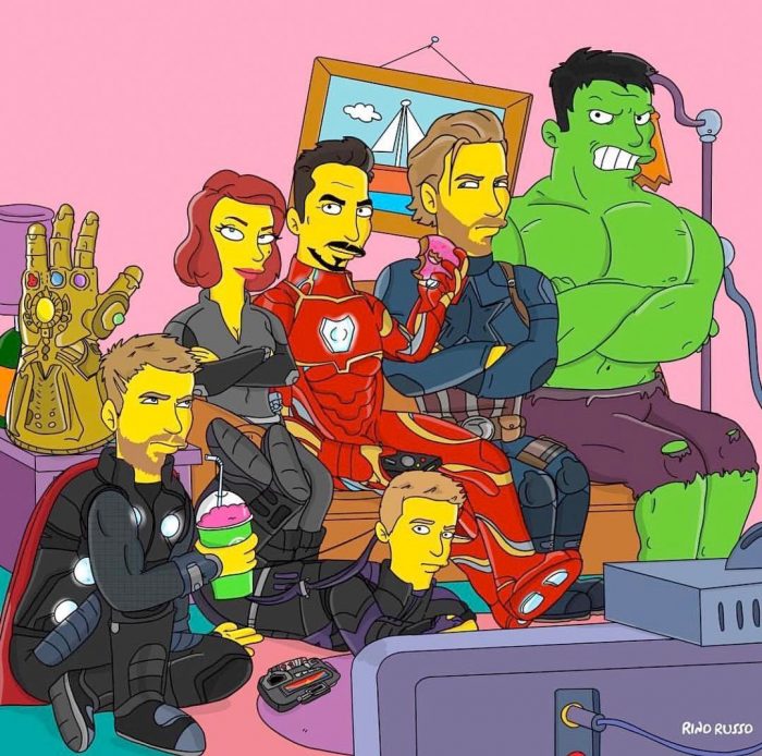 Avengers as Simpsons Characters