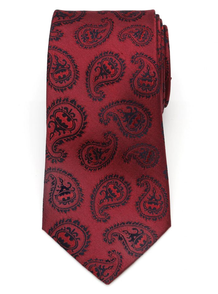 Batman - Red Paisley Tie