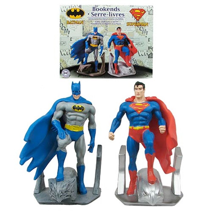 Batman and Superman Bookends