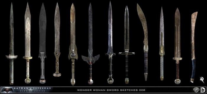 Batman v Superman -Wonder Woman Sword Concept Art