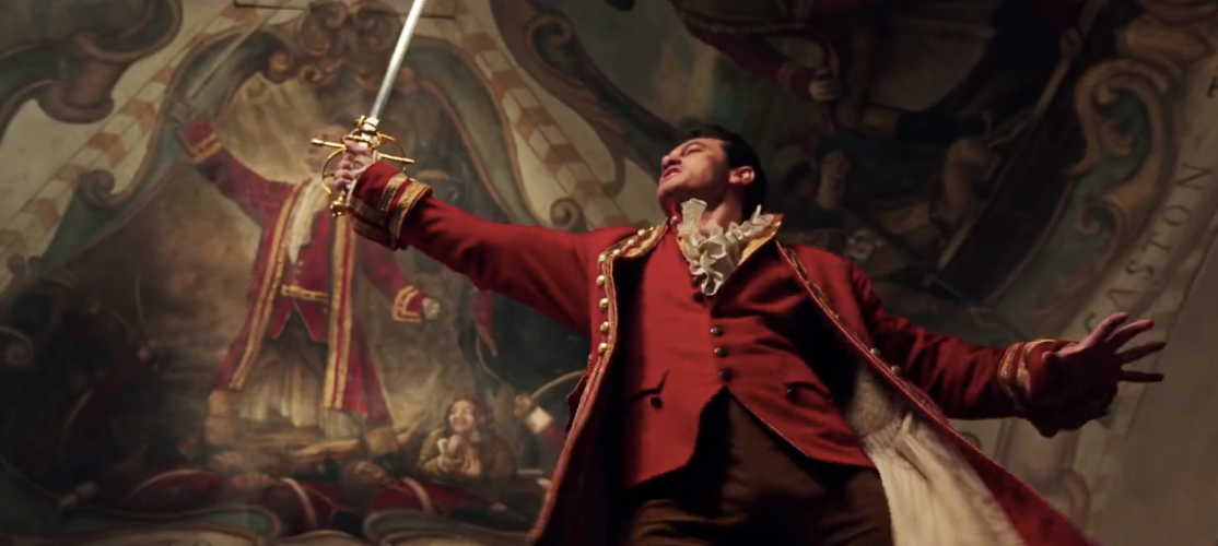 New Beauty And The Beast Photo Gaston Attempts To Woo Belle