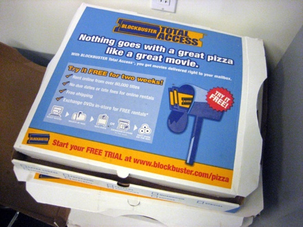 Blockbuster Video Pizza Box