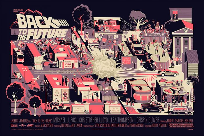 Mondo Back to the Future Print - Adam Simpson (Variant)