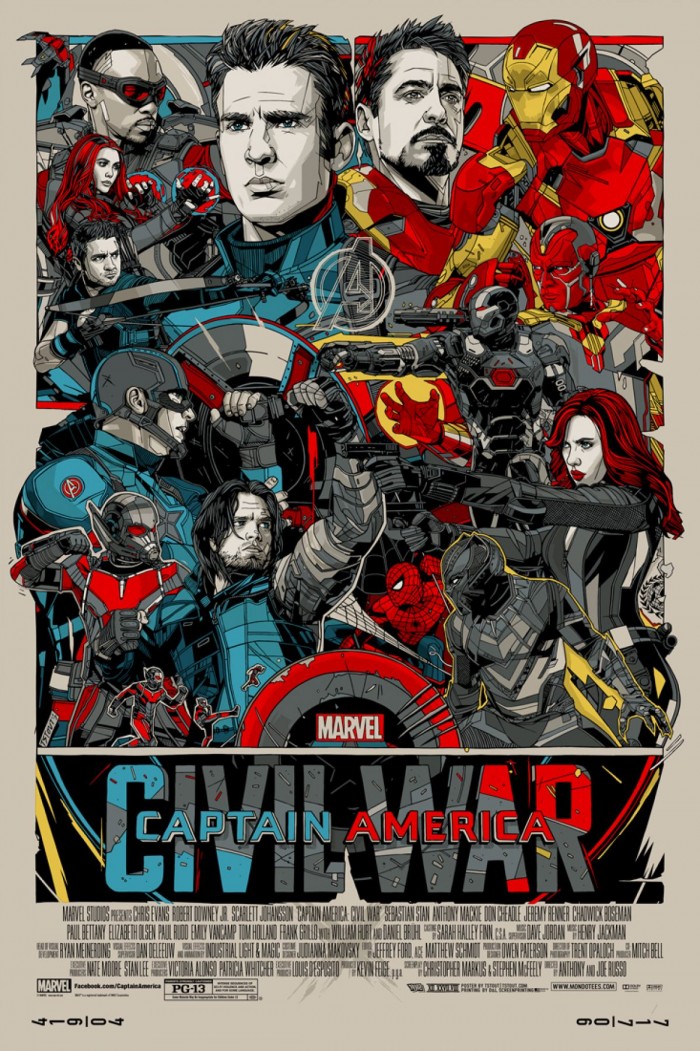 captain america civil war mondo poster