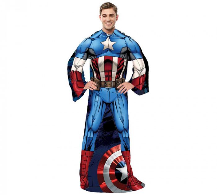 Captain America Adult Sleeve Blanket