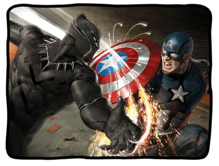 Captain America and Black Panther Fleece Blanket