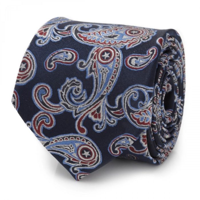 Captain America Paisley Tie