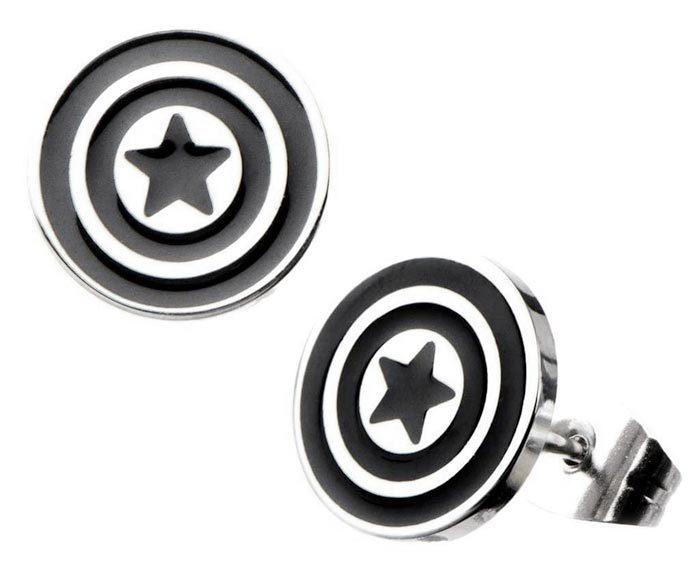 Captain America Stud Earrings