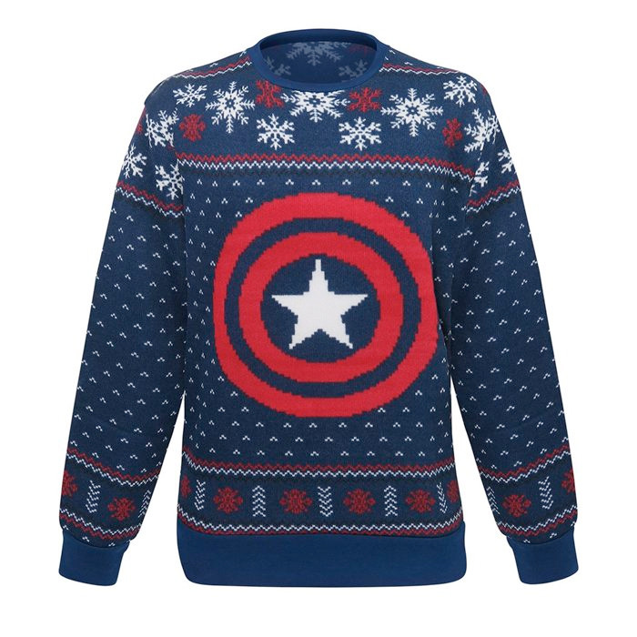 Captain America Ugly Christmas Sweater
