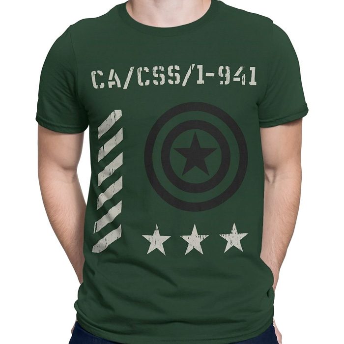 Captain America Vintage Army T-Shirt
