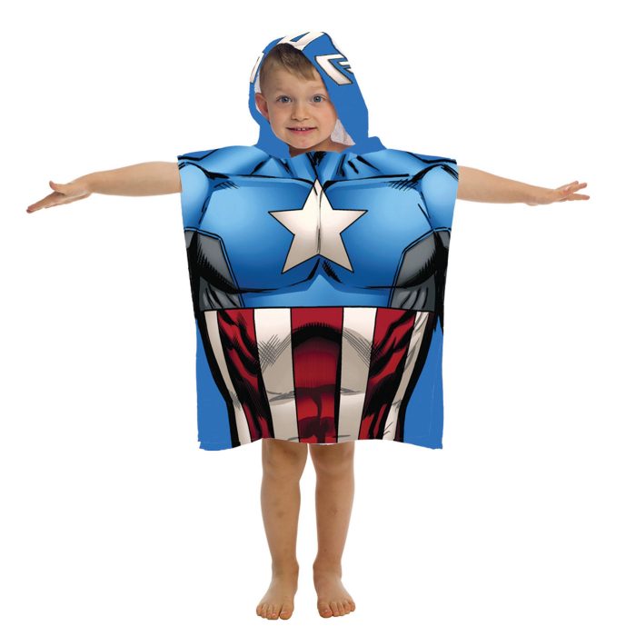 Captain America Hooden Poncho Towel