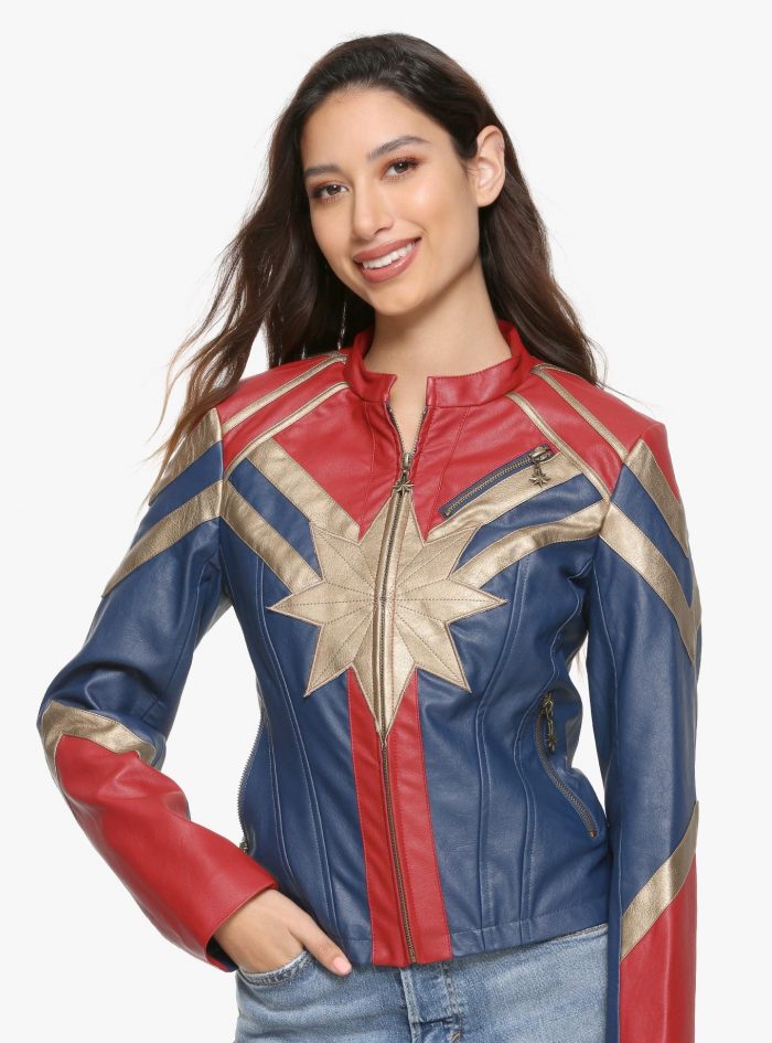 Captain Marvel Faux Leather Jacket