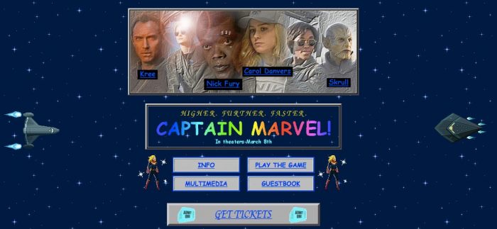 Captain Marvel Website