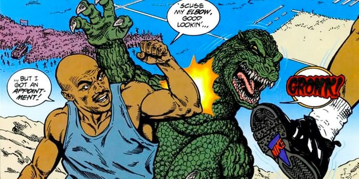 Charles Barkley vs Godzilla