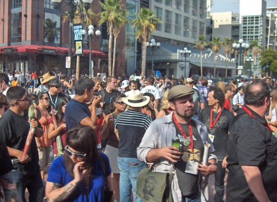 5th Ave crowds during Comic-Con 2009