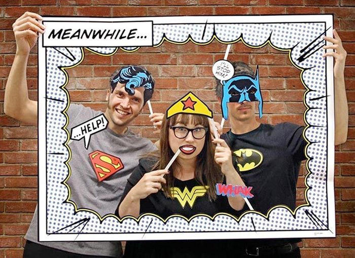 DC Comics Photo Booth Accessories