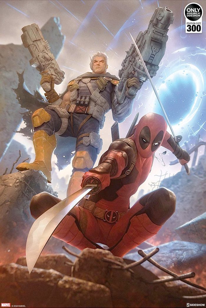 Deadpool and Cable - Sideshow Collectibles Art