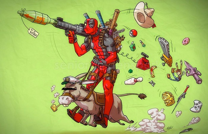 Deadpool Donkey Print