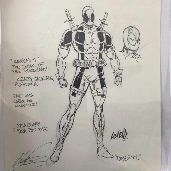 Rob Liefeld Deadpool Drawing