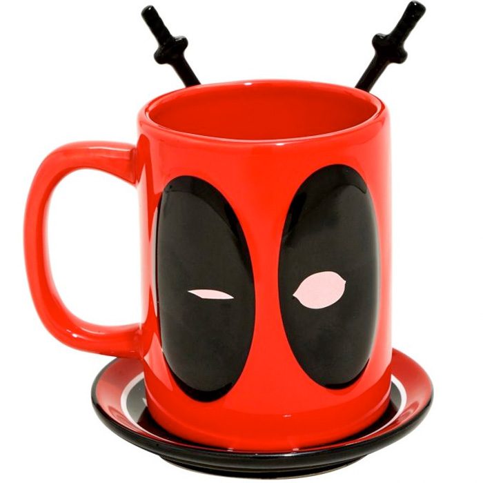 Deadpool Mug with Spoons