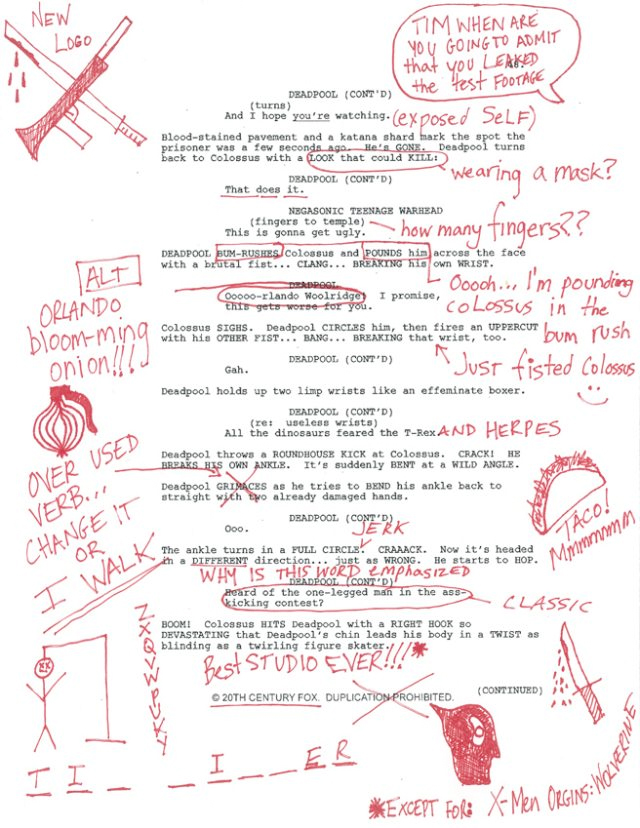 Deadpool Script