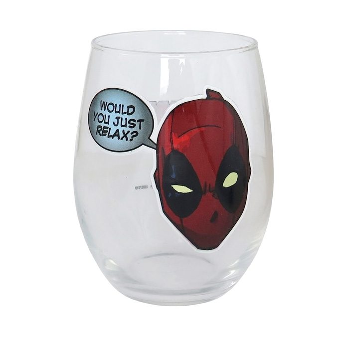 Deadpool Stemless Wine Glass