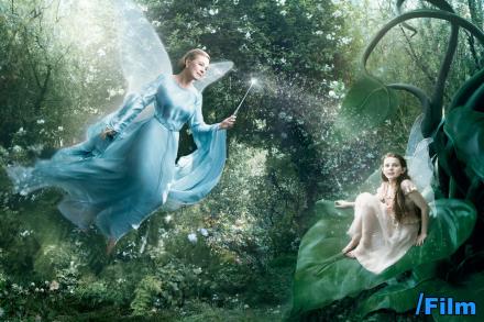 Julie Andrews as the Blue Fairy from Disney's Pinocchio and Abigail Breslin