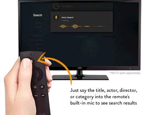 Amazon Fire TV Set-Top Box voice searching