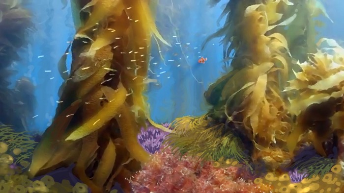 FINDING DORY concept art kelp forrest